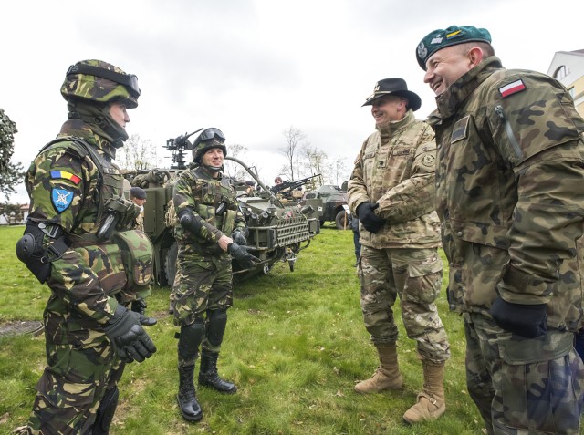 Battle Group Poland Interacts with Students and Residents of Elk, Poland