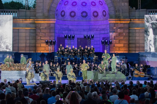U.S. Army's premier elite ceremonial units perform