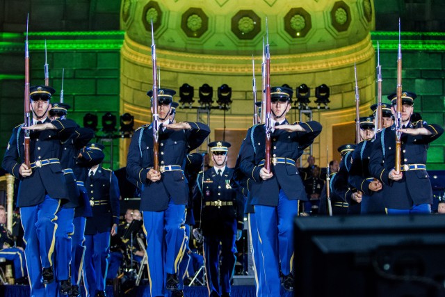 U.S. Army's premier elite ceremonial units perform