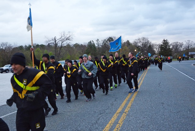 Electron Recon Brigade Soldiers run to support SHARP awareness month