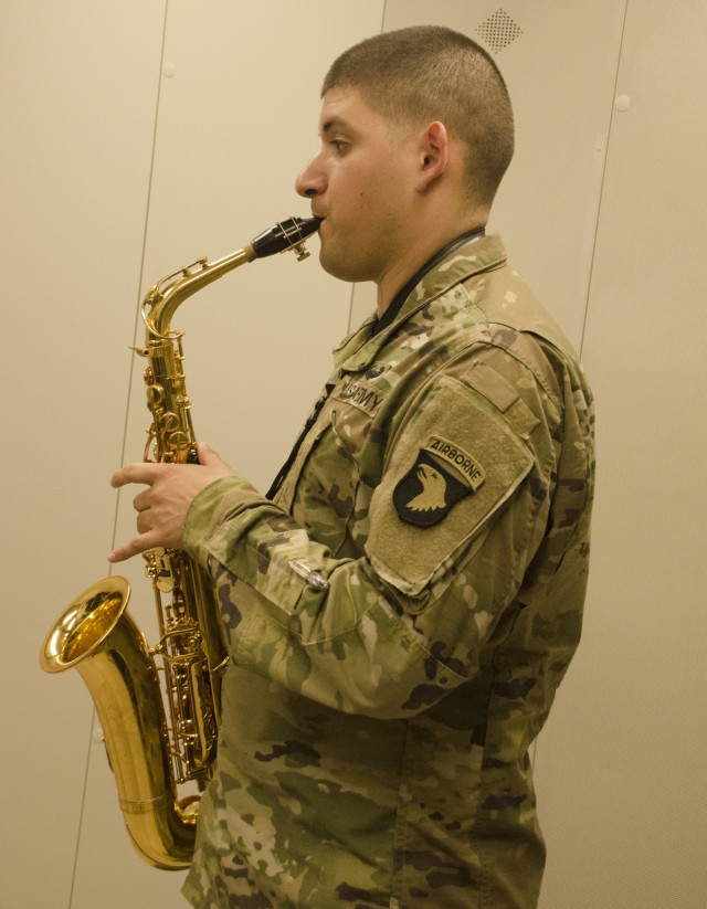 Soulful saxophone: 101st Airborne Division Band member named 2017 Army Soldier-Musician of the Year