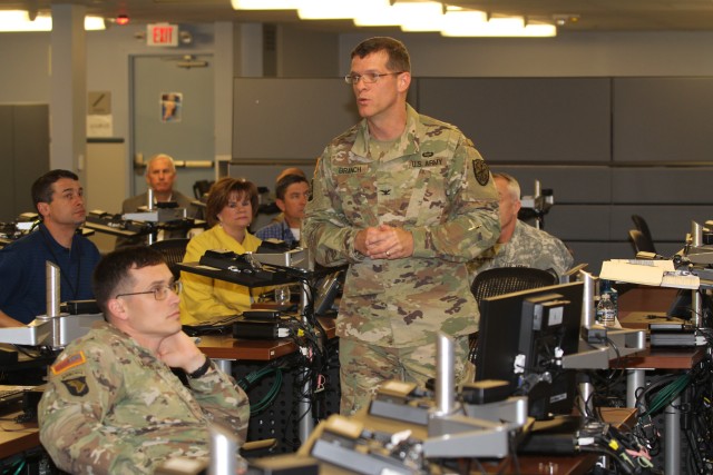 Col. Branch talks to educators and recruiters