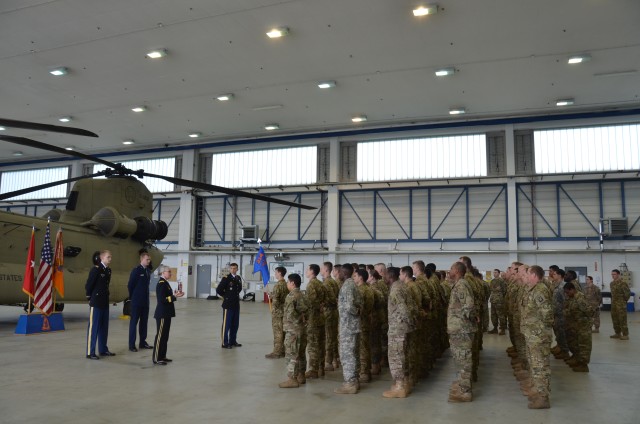 Hangar promotion ceremony