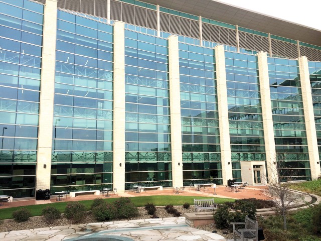 Fort Riley's Irwin Army Community Hospital is an example of the use of renewable resources in U.S. Army facilities.