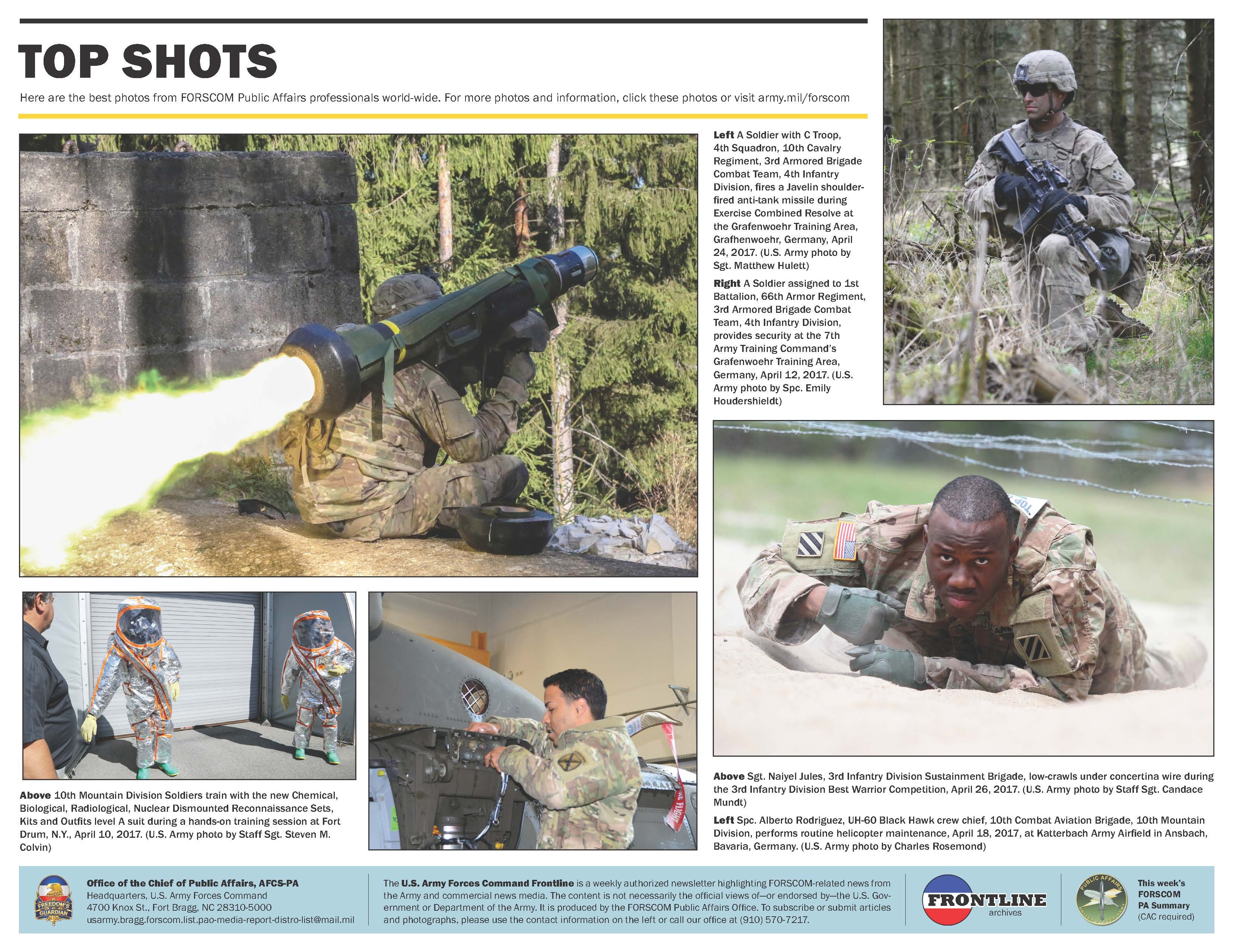 FORSCOM Frontline - May 12, 2017 | Article | The United States Army