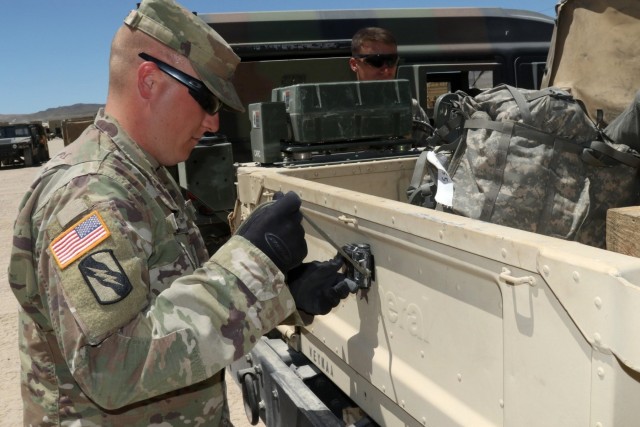 Mississippi Army National Guard use MILES gear during training exercises