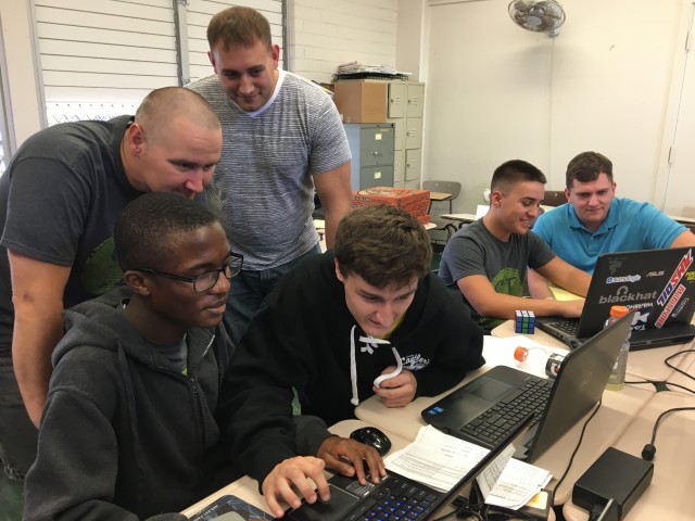 Leilehua JROTC Cadets prepare for CyberPatriot finals