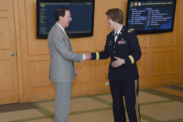 NSRDEC's Henry Girolamo with Brig. Gen. Cindy Jebb