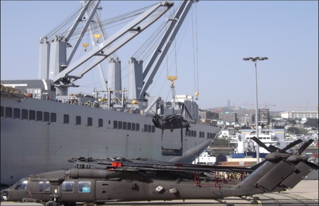 USNS Fisher Upload at 837th Trans. Bn.