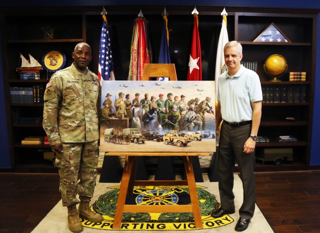 CG unveils sustainment history print in recognition of centennial observance