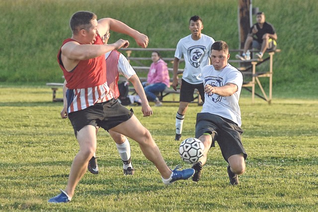 Marine Detachment Commander's Cup soccer champions at Fort Leonard Wood