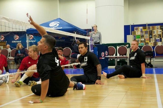 Army athletes go for the gold at sitting volleyball camp and tournament