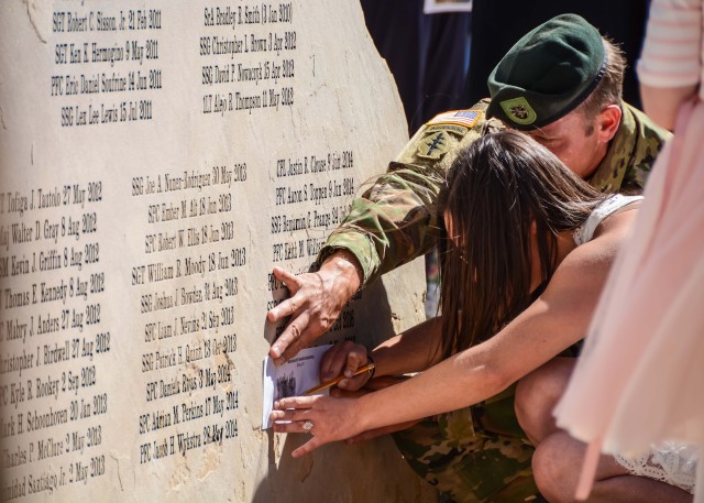 Fort Carson adds 4 names to warrior memorial stones