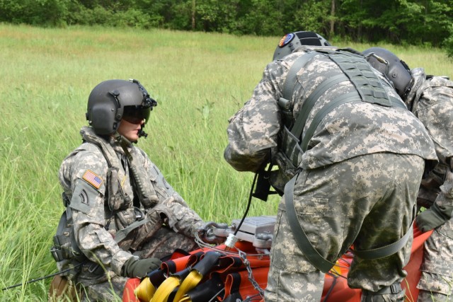 New York Army Guard helicopter crews hone water bucket firefighting skills