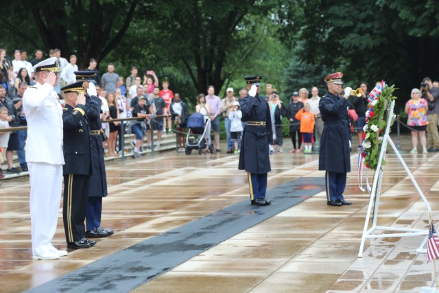 Military leaders honor the fallen at wreath laying ceremony 