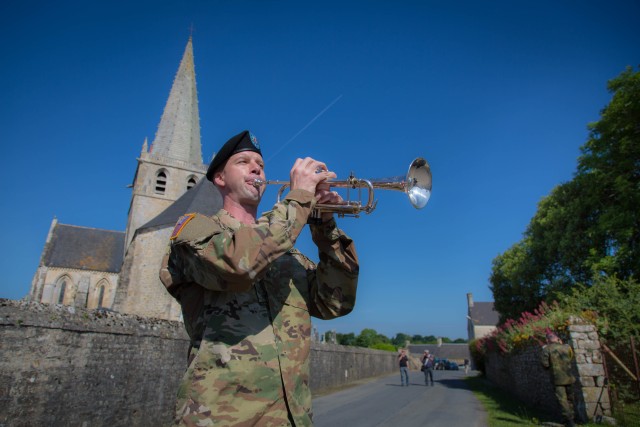 Taps during the 73rd D-Day ceremony