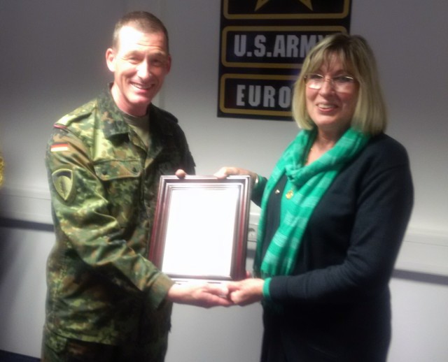 Army Europe recognizes host nation relations employee for over 40 years of service