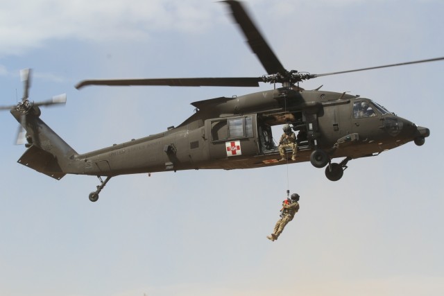 US Soldiers provide air transportation during Exercise Saber Strike