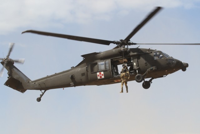 US Soldiers provide air transportation during Exercise Saber Strike