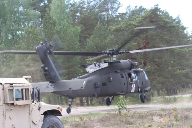 US Soldiers provide air transportation during Exercise Saber Strike