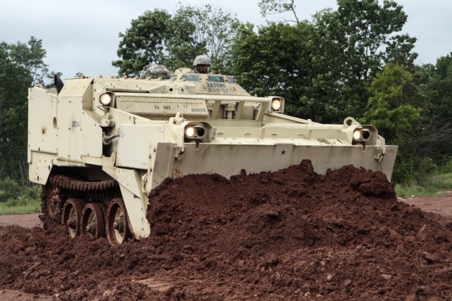 Horizontal construction engineer trains on new equipment