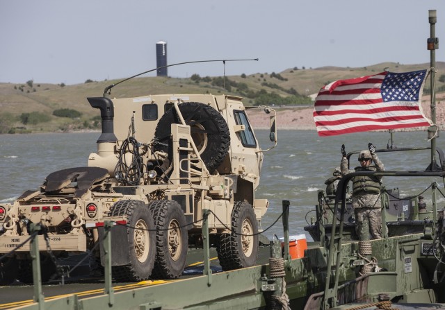 South Dakota National Guard's participants experience river crossing during 2017 Golden Coyote