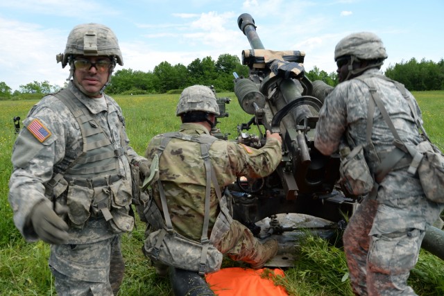 New York Army Guard aviators and artillerymen team up for joint training at Fort Drum