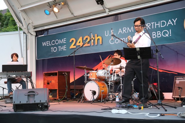Camp Zama's community members celebrate the 242 Army Birthday with community BBQ