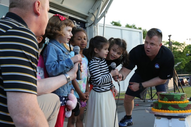 Camp Zama's community members celebrate the 242 Army Birthday with community BBQ