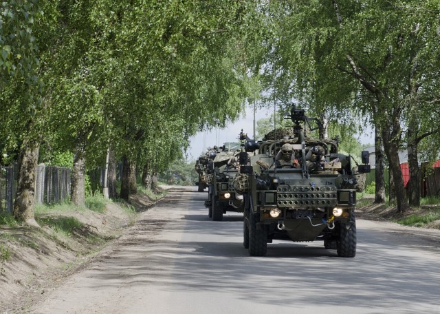 eFP Battle Group Poland crosses the Suwalki Gap into Lithuania