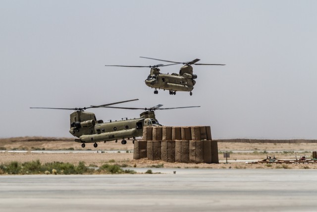 Chinooks Land in Helmand