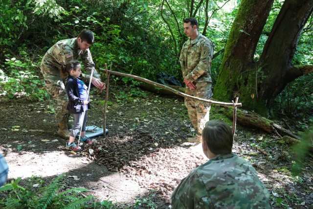 1st SFG (A) Volunteers with Children at Camp Goodtimes