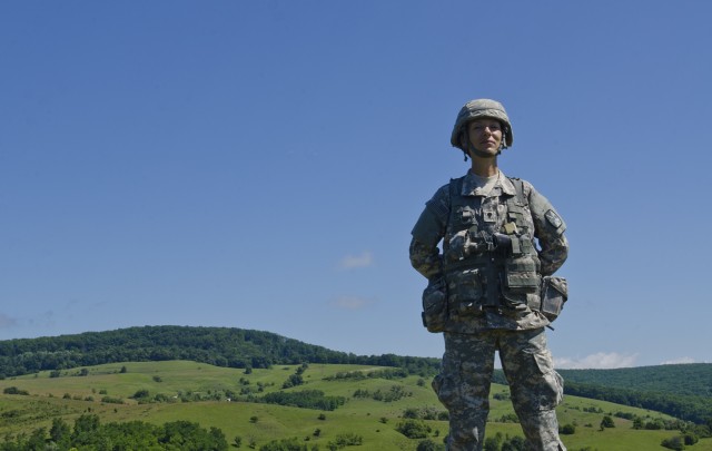 National Guard Soldier serving in native country