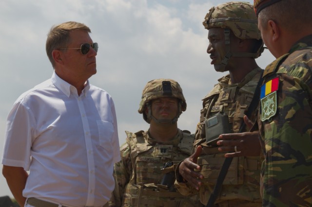 Romanian president visits US, Allied forces