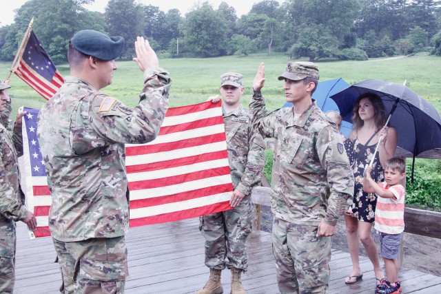 Natick Soldiers reenlist at Revolutionary War landmark