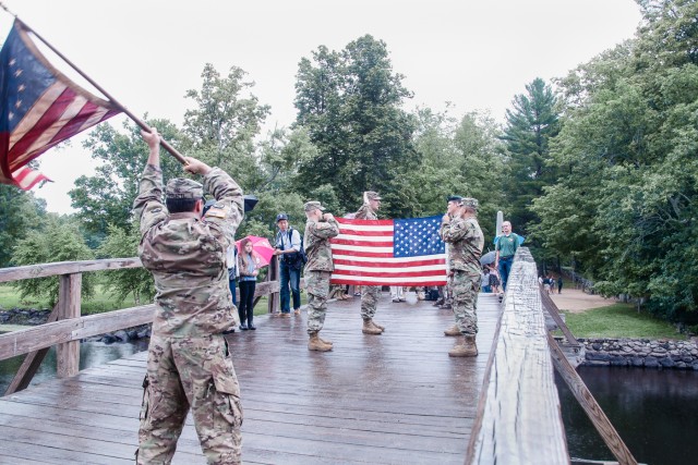Natick Soldiers reenlist at Revolutionary War landmark