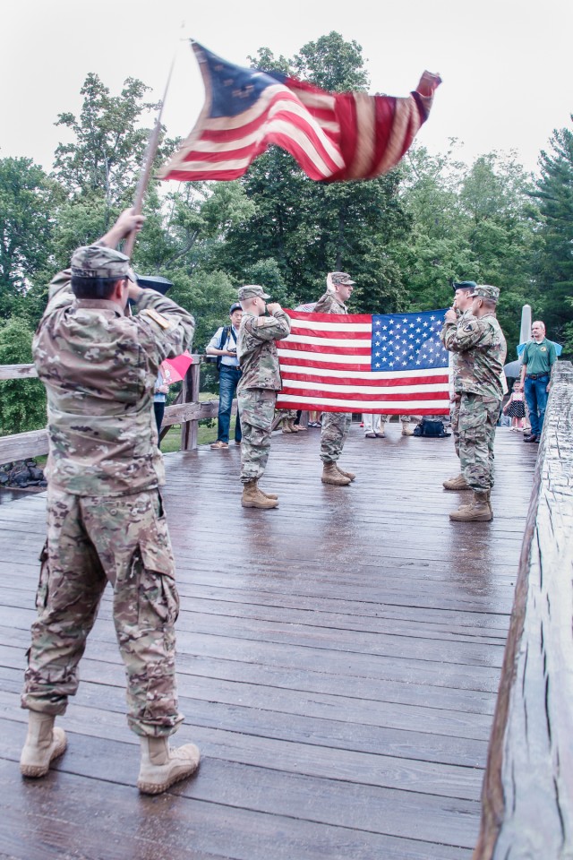 Natick Soldiers reenlist at Revolutionary War landmark