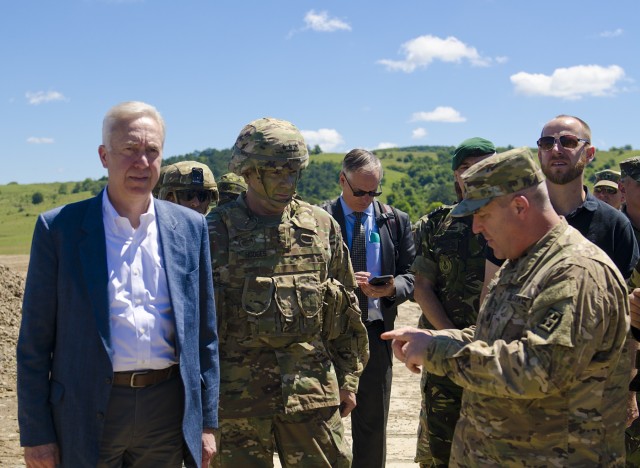 Distinguished Visitors observe Multinational Engineer Capabilities during Resolute Castle