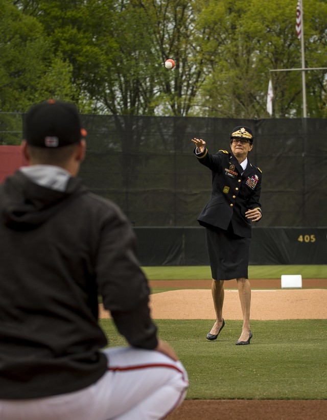 Soldiers celebrate Army Reserve birthday with Bowie Baysox baseball club