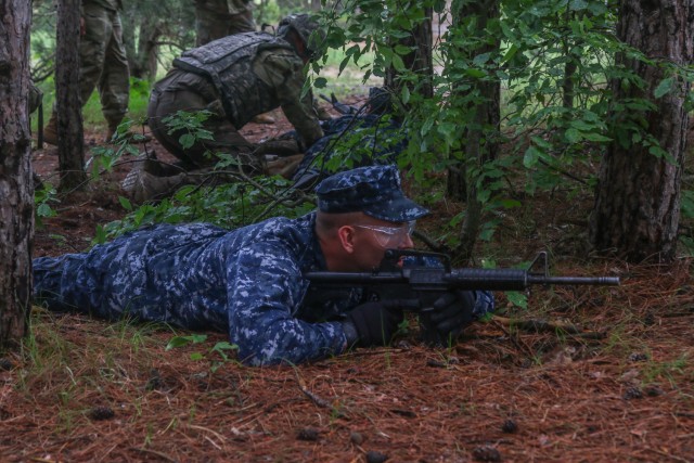 Navy Reserve Hospital Corpsman practice Care Under Fire