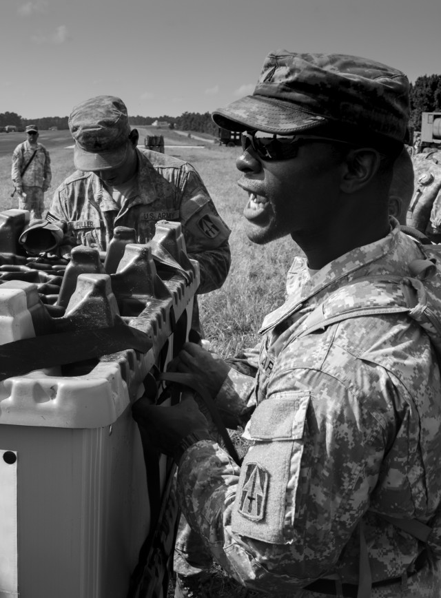 Troops sling load supplies to keep comrades in fight