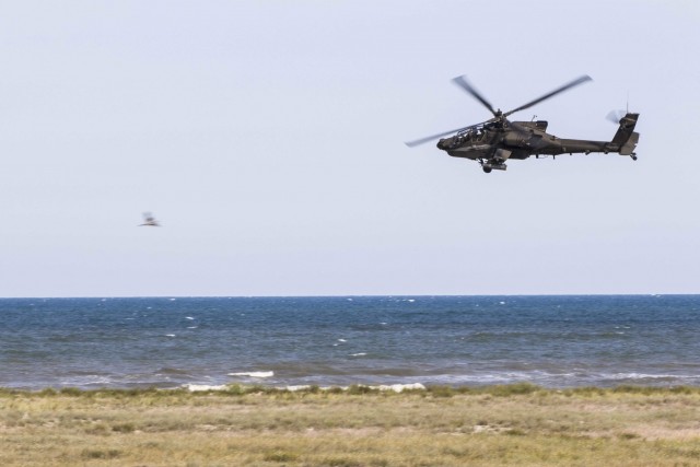 Task Force Falcon train air defense during Saber Guardian