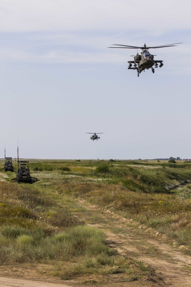 Task Force Falcon train air defense during Saber Guardian