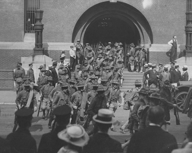 69th Infantry Leaves Armory for Camp Mills