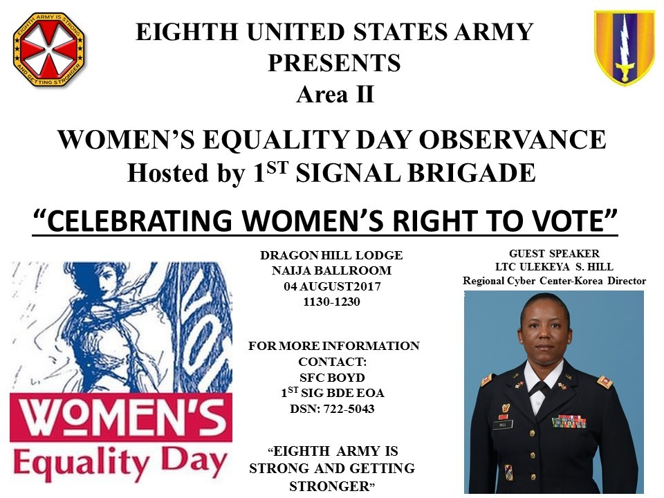 Womans Equality Day Observance Article The United States Army