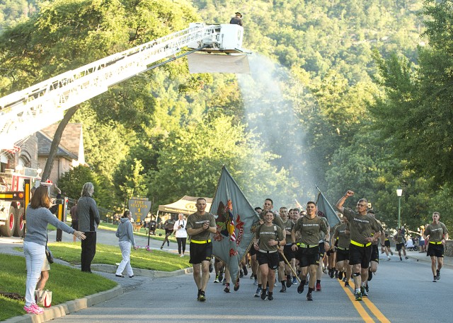 USMA 2020 cadets Run Back from Cadet Field Training to West Point