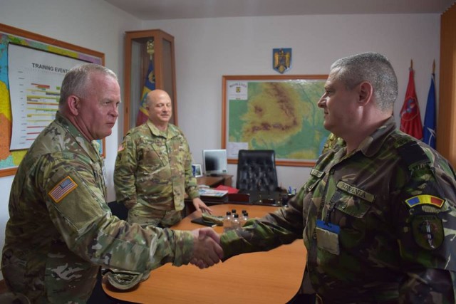South Carolina National Guard leadership visits Soldiers in Romania