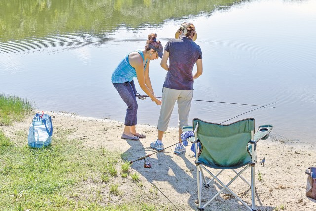 The 242nd Chaplain Corps Anniversary Celebration July 28 at Fort Riley was an outdoor event that included fishing.
