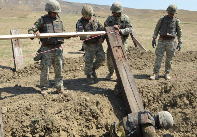 U.S. Army Engineers develop engagement area in Exercise Noble Partner