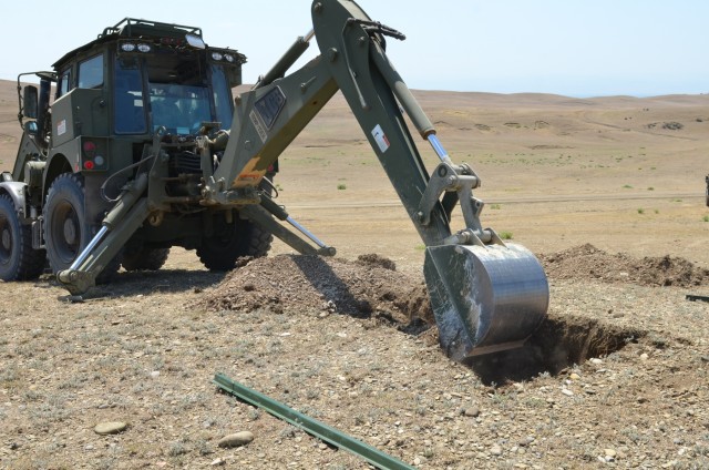 U.S. Army Engineers develop engagement area in Exercise Noble Partner